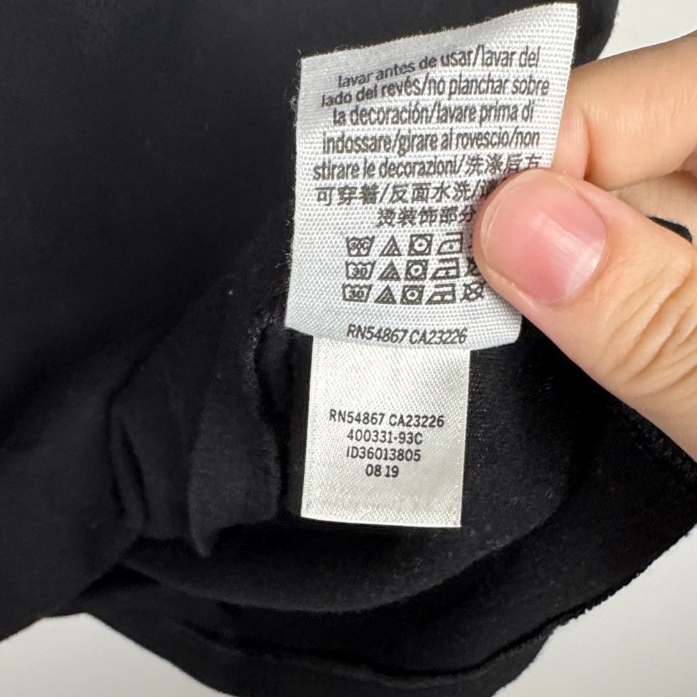 PINK Victoria's Secret Basic Black Short Sleeve Tee Medium - Picture 4 of 5